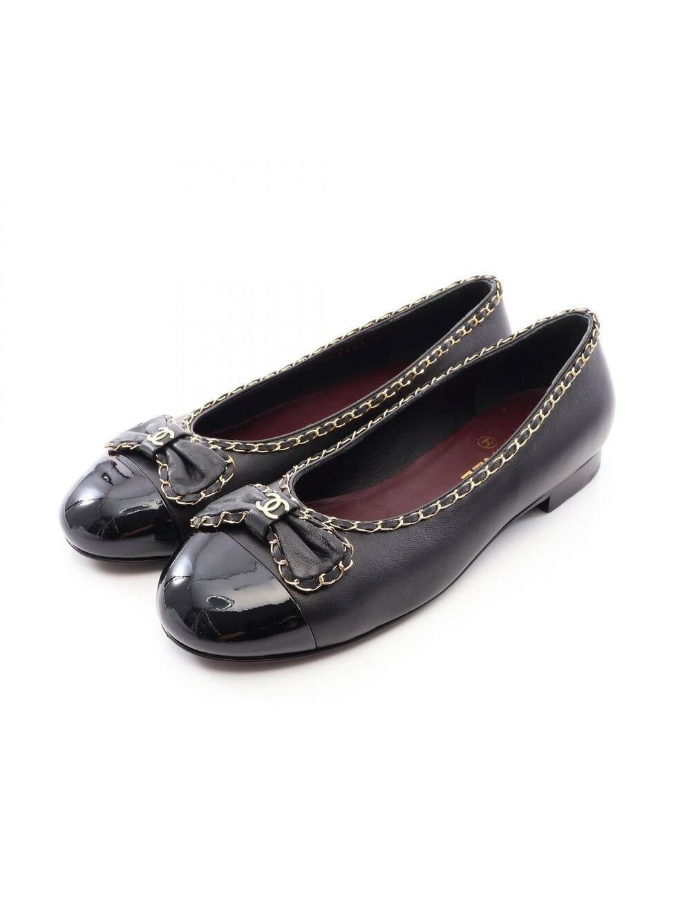 Chanel Coco Mark Ribbon Pumps Shoes #38 #291499C10B